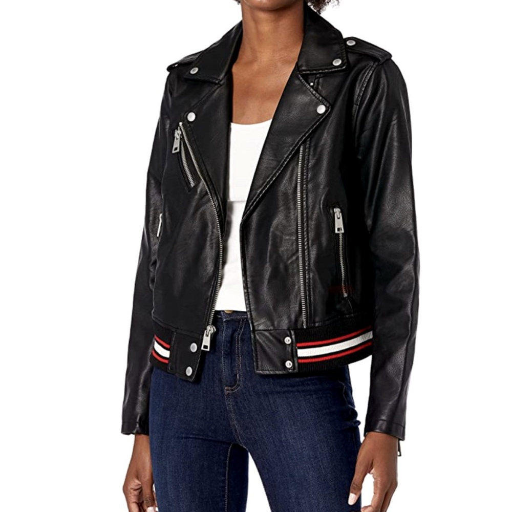Levi's Black Vegan Leather Moto Jacket. NWT